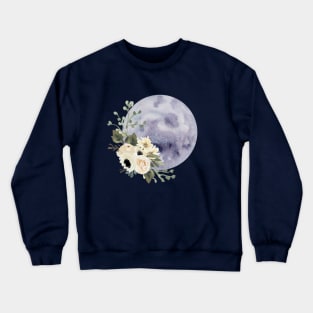 Floral Full Moon Crewneck Sweatshirt